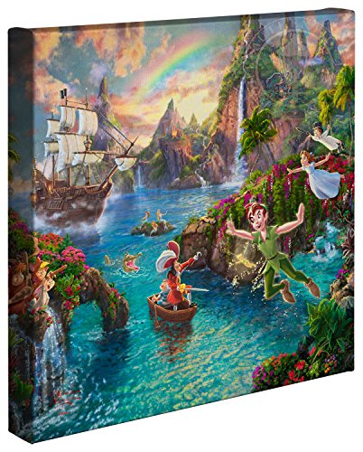Thomas Kinkade Studios Peter Pan's Never Land 14 x 14 Gallery Wrapped Canvas