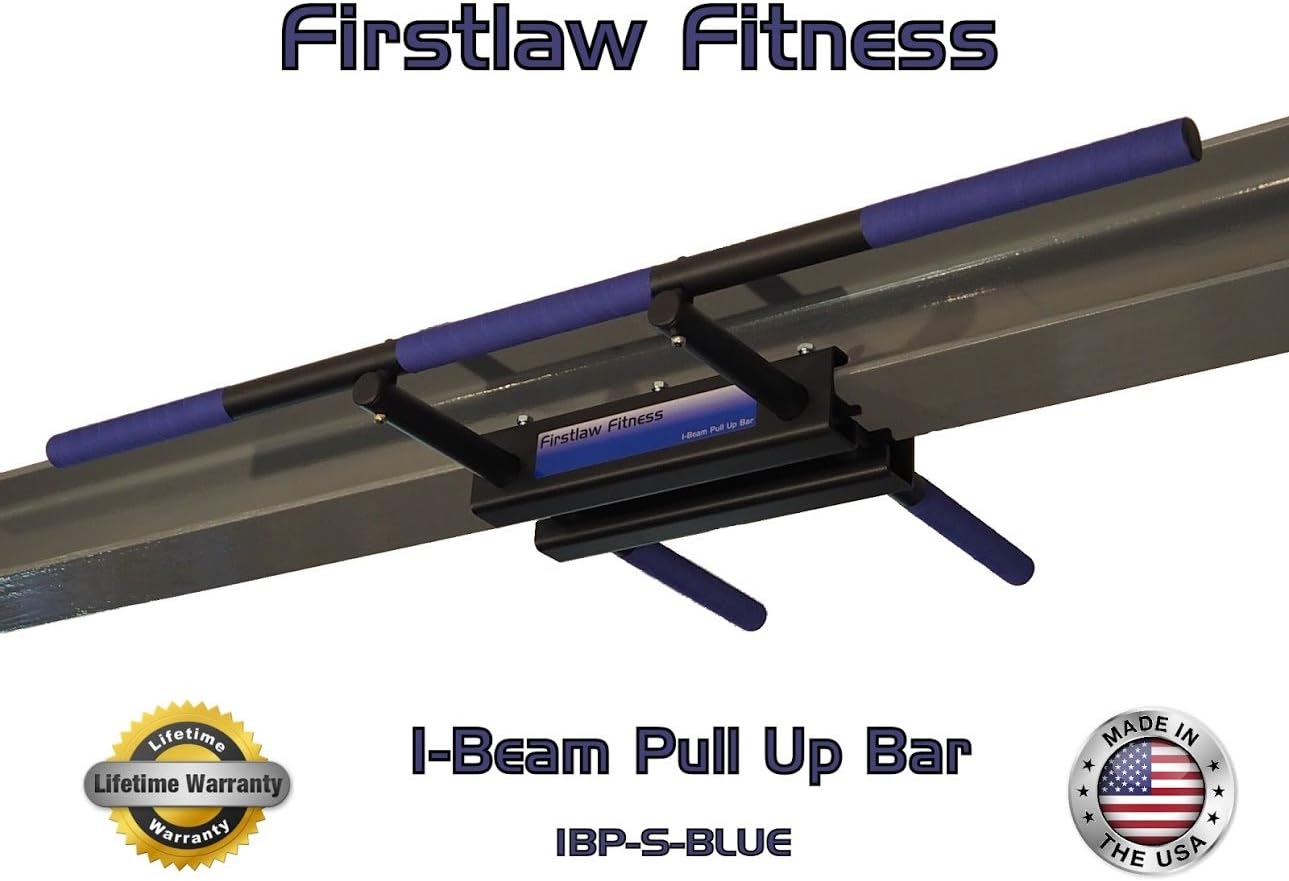 Firstlaw Fitness - 600 LBS Weight Limit - I-Beam Pull Up Bar - Straight Long Bar - Grip Tape.