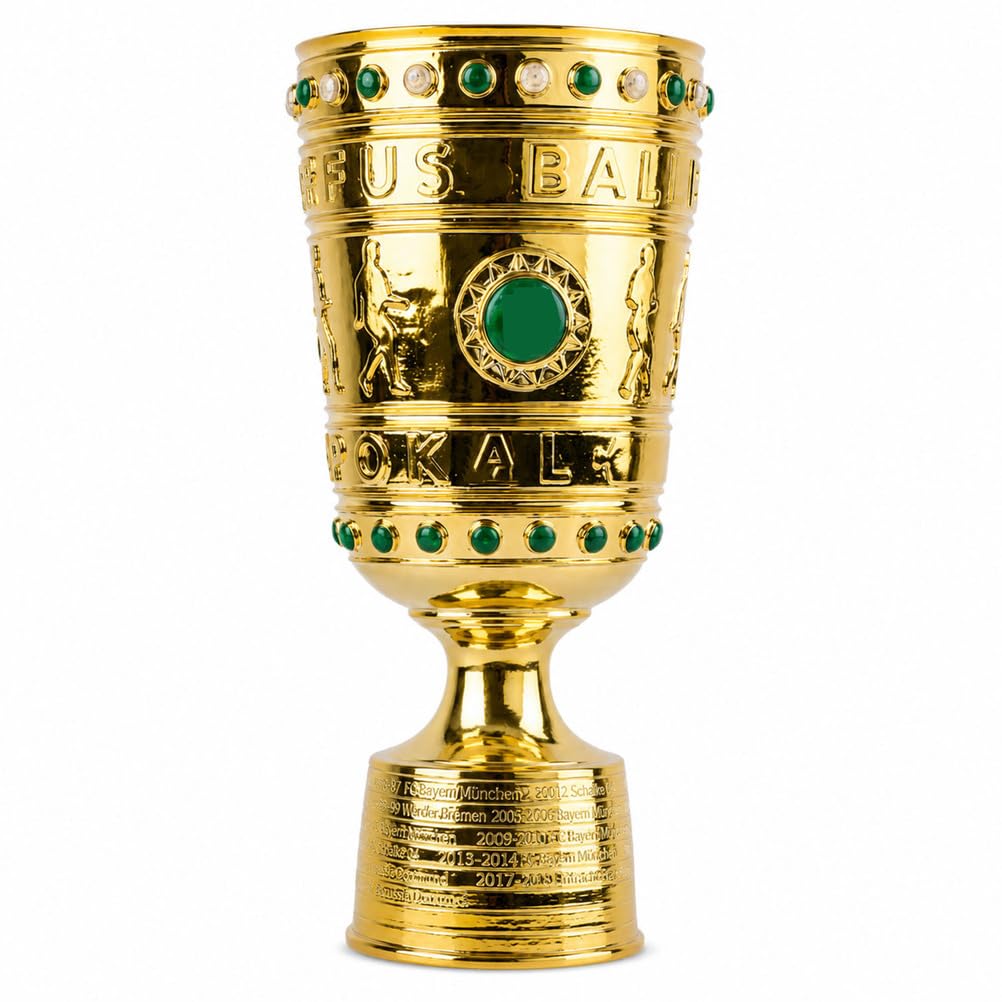 Réplica del Trofeo de campeón de fútbol alemán | Trofeo de campeonato para clubes, recuerdo de aficionado y decoración dorada para casa, oficina, bar o vitrina