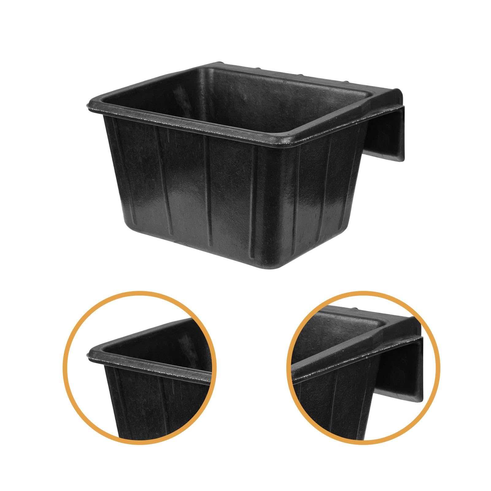 Harilla Cubo de alimentación de Goma para Caballos, contenedor de Almacenamiento, Cerca, Cubo de alimentación para establos, tazón de Agua para Ganado,