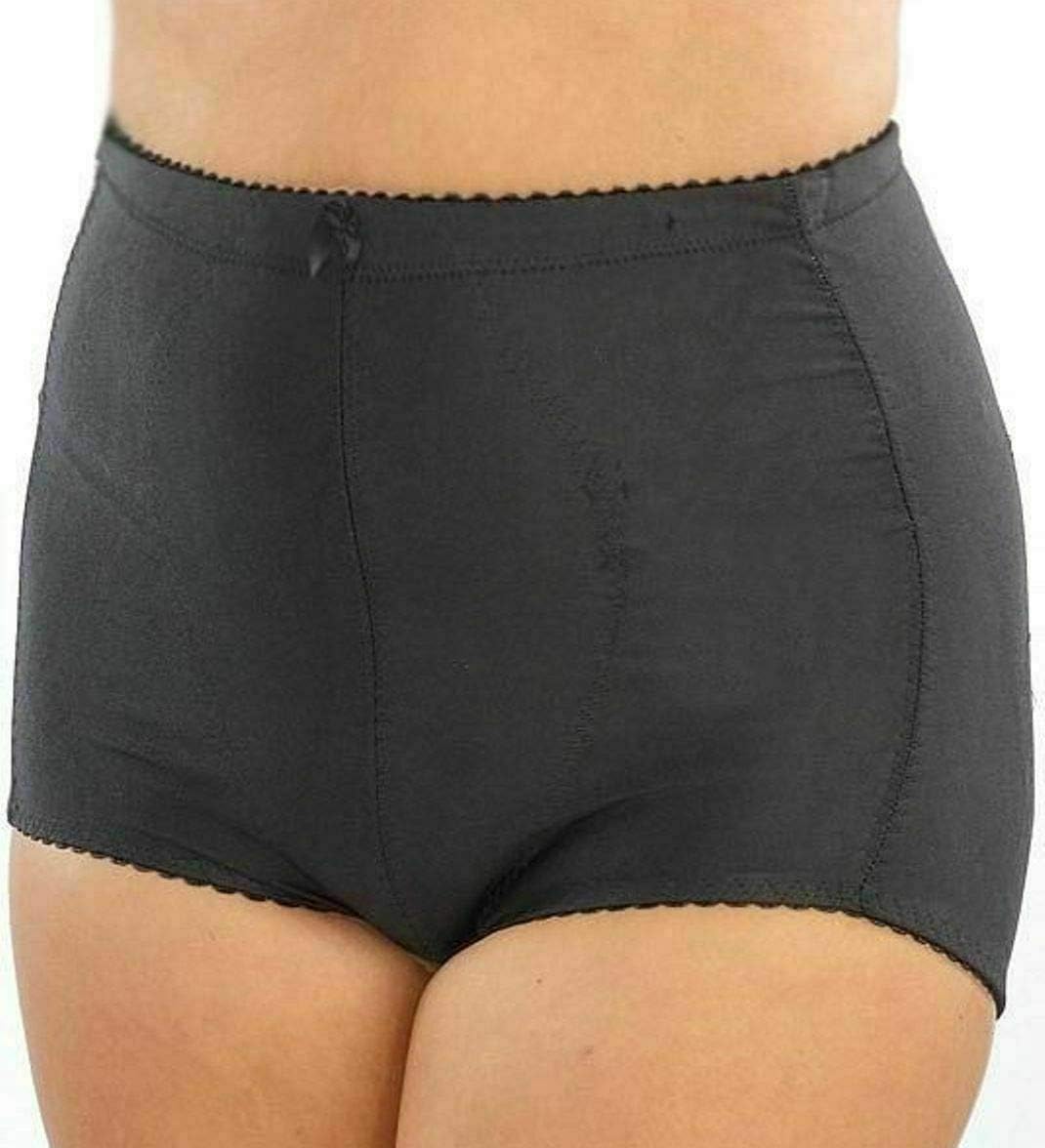 Ladies MEDIUM Control Shapewear Knickers - Black OR White Tummy Tuck Bum Lift Briefs Girdles (Medium: waist 27-28/hips 38-40, Black)