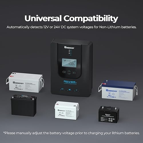 Miniatura 6 de Renogy Rover 30A 12V24V Auto DC entrada MPPT controlador de carga solar parámetro pantalla LCD ajustable regulador de panel solar apto para gel