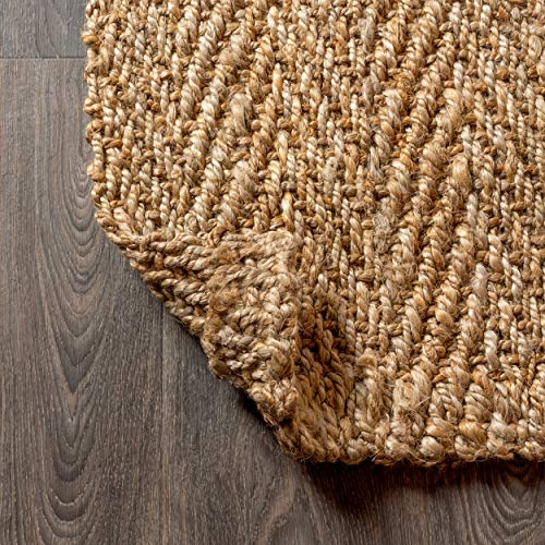 image for JONATHAN Y Espina Hand Woven Herringbone Chunky Jute Natural Runner Ru