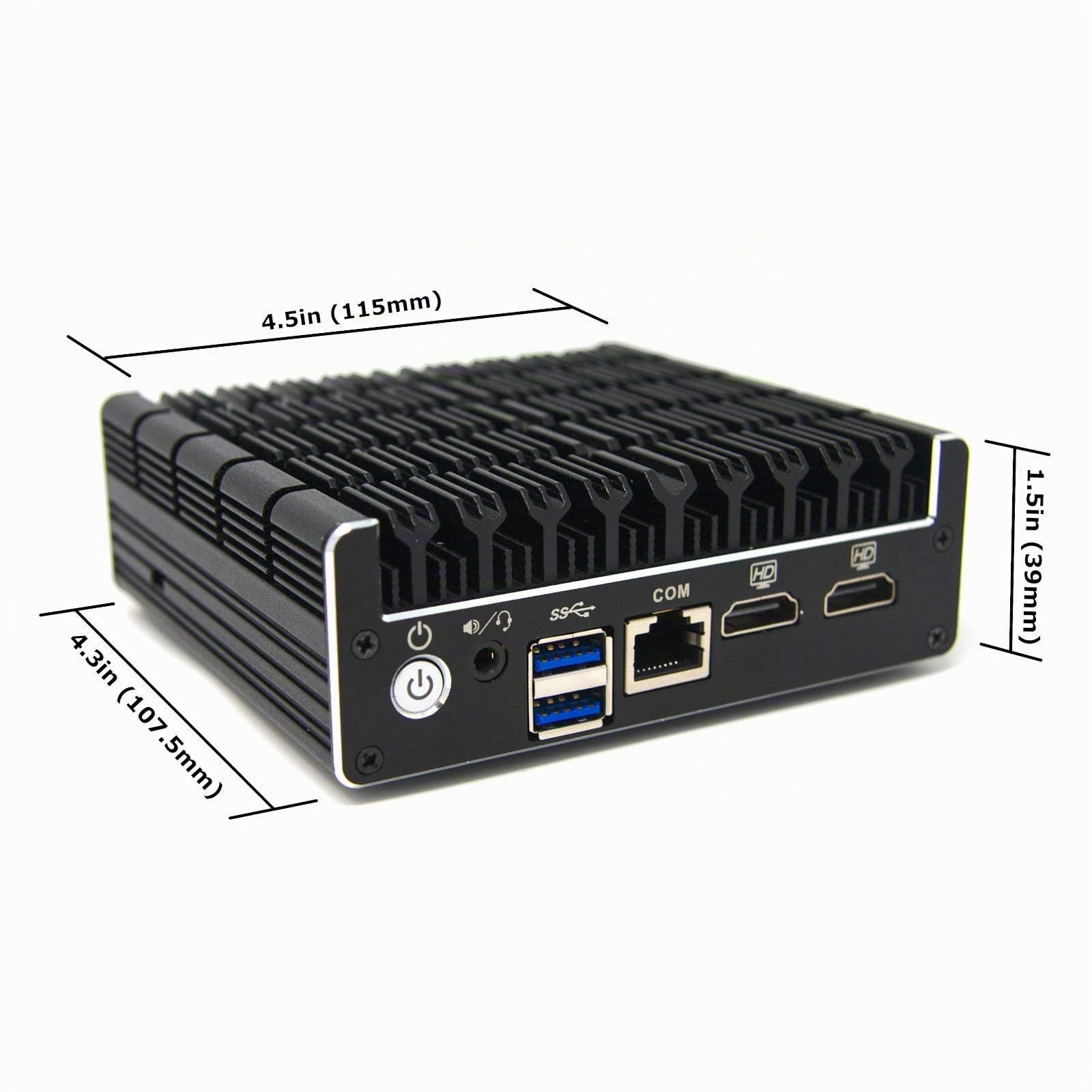 Protectli Vault FW4B - 4 Port, Firewall / Mini PC - Intel Quad Core, AES-NI, 8GB RAM, 120GB mSATA SSD