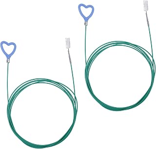 2pc Auto Sunroof Drain Cleaning Tool, 118in Flexible Long Pipe Cleaners Heart Handle Design Sun Roof Drain Unclogger Snake Brush Pipe Cleaning Kit Tool for Car Sunroof Trunk Wiper Accessories