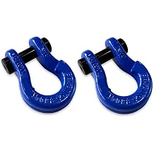 Moose Knuckle Offroad Jowl Split Shackle 5/8 | 7,000lbs Capacity - Forged Carbon Steel Shackle Fits Any 1.25 or 2.0" Tow Shackle Receiver Hitch Mount w/ 3/4 pin Color Combo Blue Balls/Blue Balls