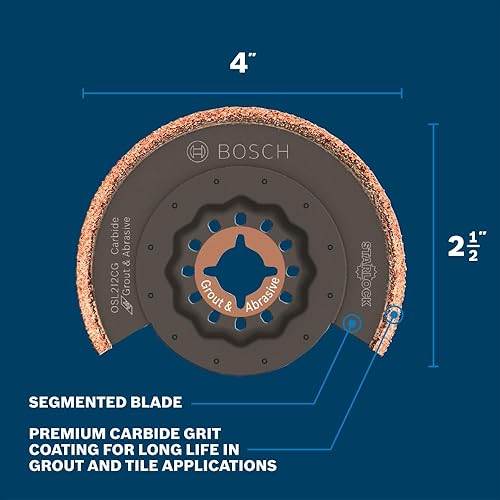 Vista 47 de Bosch OSL350CR6 Starlock Almohadilla de lijado oscilante multiherramienta de carburo 60 grano Delta