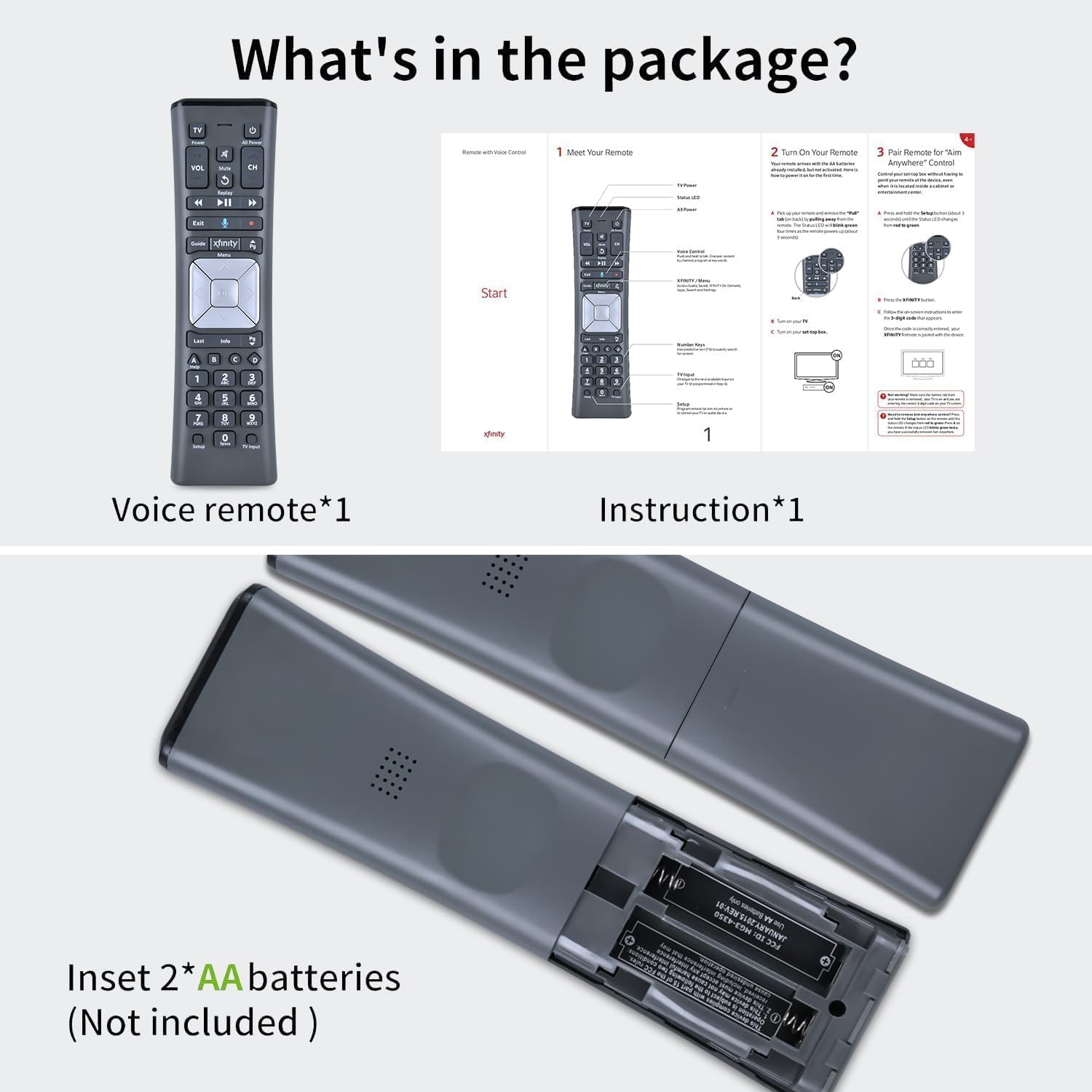 Mando a distancia de voz XR11 de repuesto para Comcast/Xfinity XR11 Premium activado por voz por cable TV retroiluminado nuevo control remoto