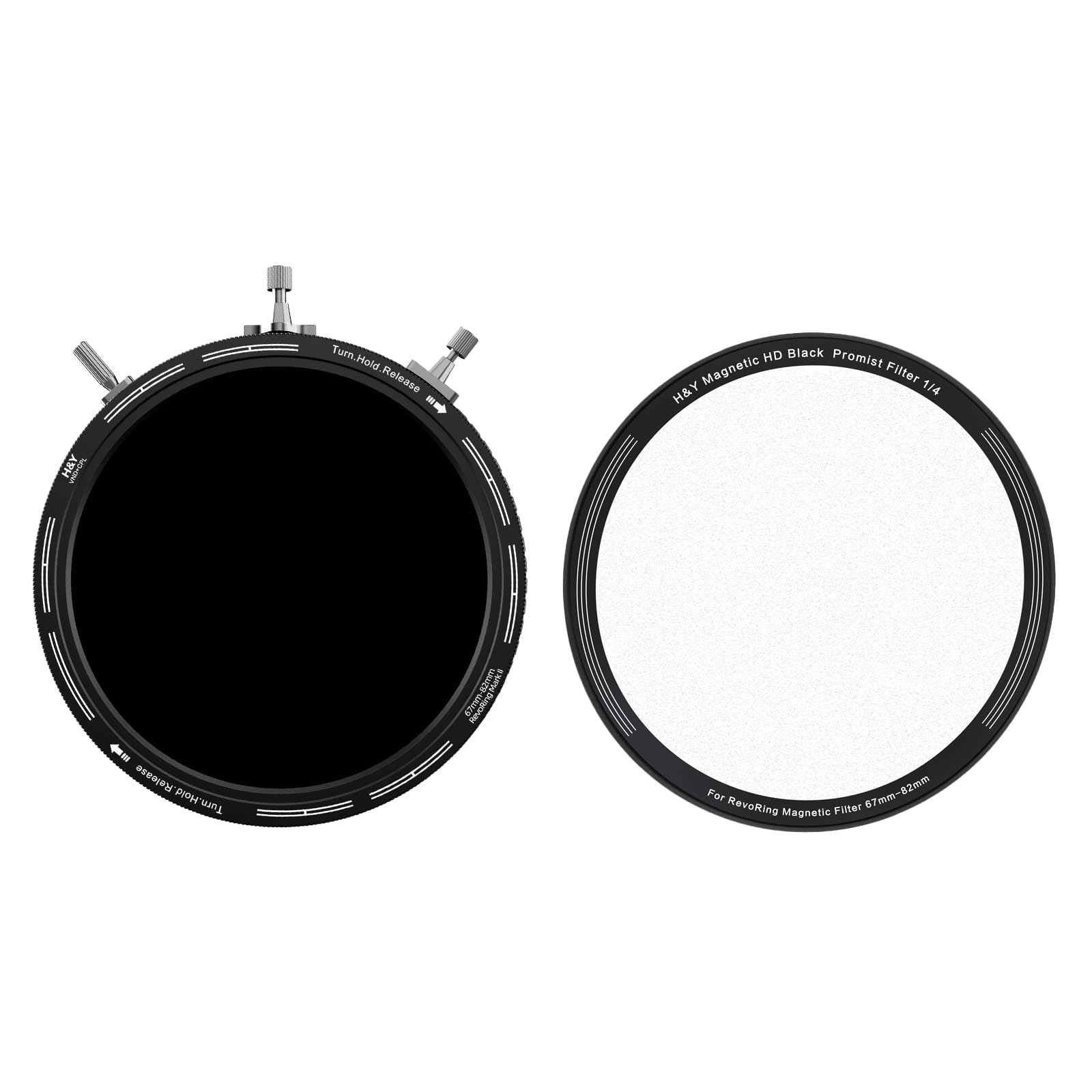 H&Y RevoRing MKⅡ 67-82mm Variable ND Filter CPL Polarizer + 1/4 Black Promist for Vlog Portrait Photography
