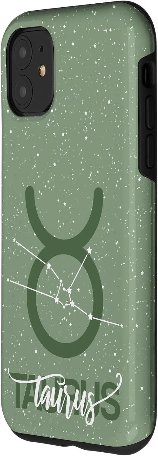 Taurus Zodiac Sign Constellation Taurus Sage Green Case for iPhone 11