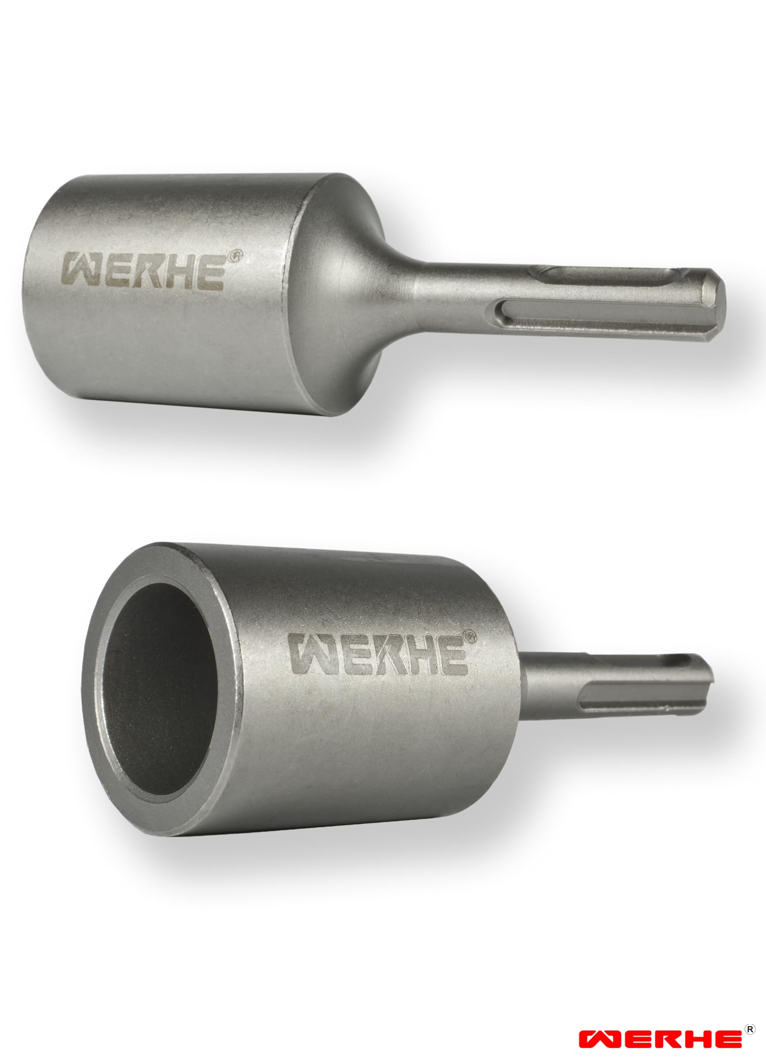 WERHE SDS-Plus Ground Rod Driver 25,5 mm Inner Diameter, Robust Steel for Deep Ground Rods and Earthing Rods - Image 4