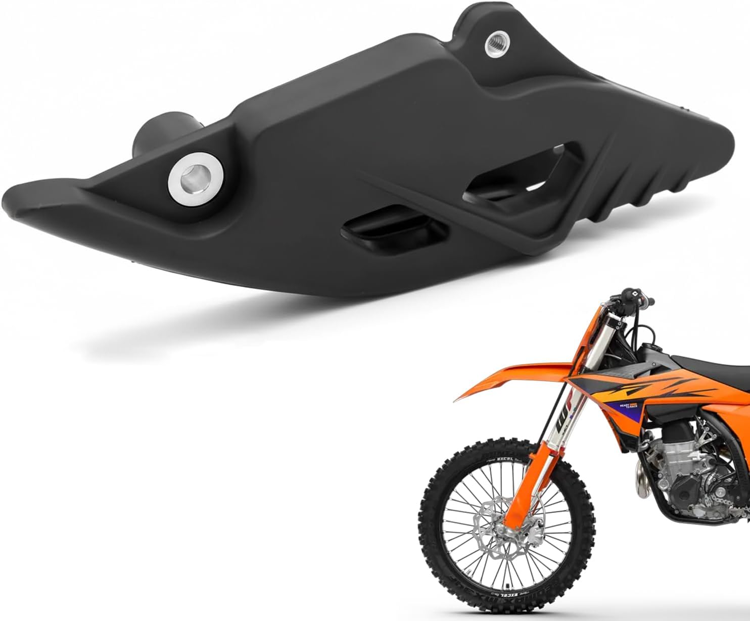 POWERPARTS Chain Guide Set Black for KTM Husqvarna GASGAS | Replaces OEM Part A46004070000