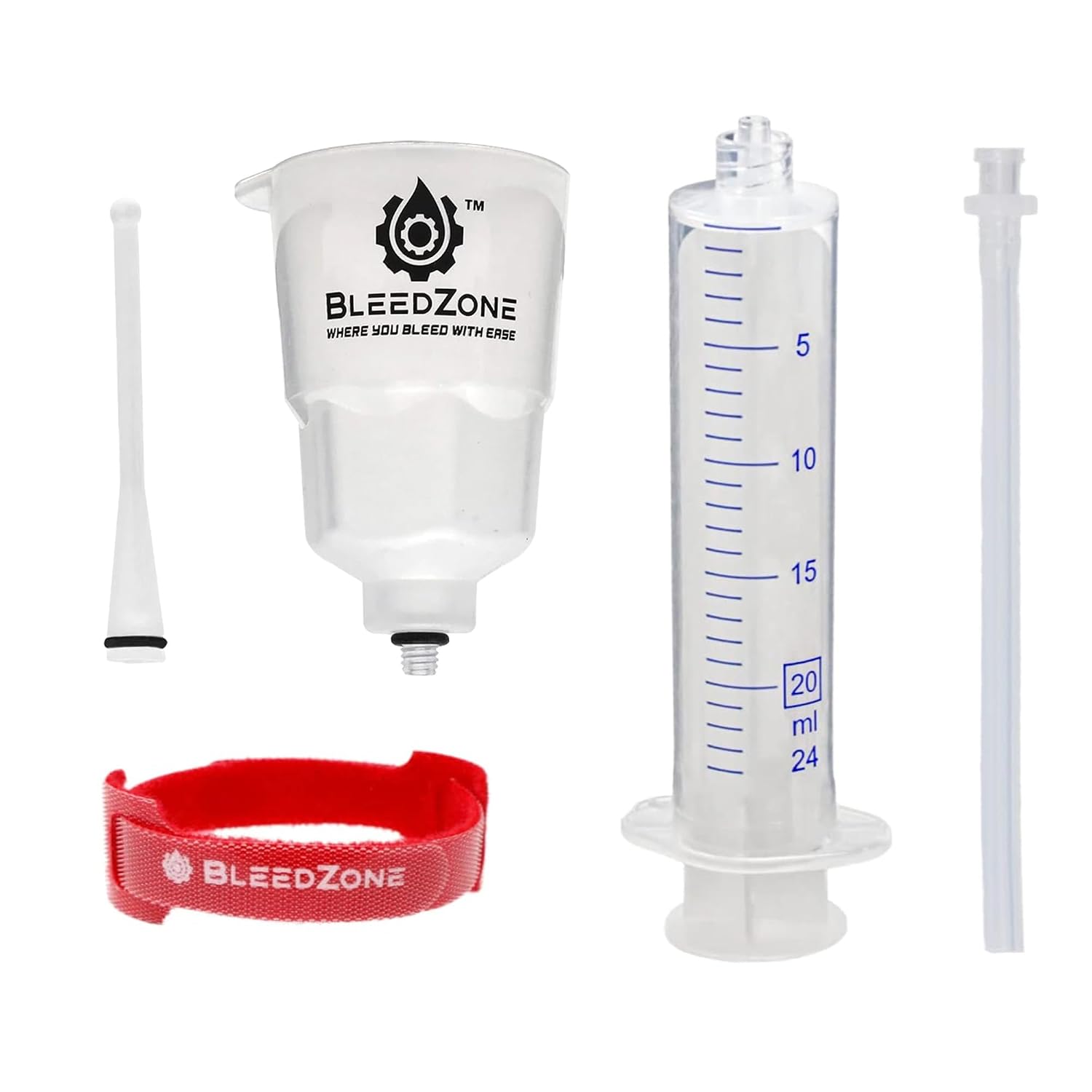 Shimano Bike Hydraulic Brake Bleed Kit, Reusable Funnel, Silicone Hose & Syringe with Stopper, Easy Maintenance MTB Bike Brake Bleeding Kit Mineral Oil System