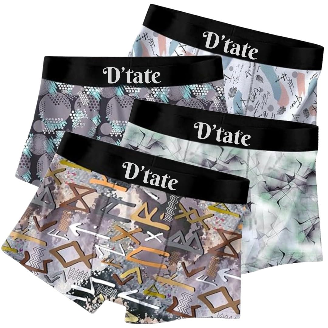d'tate Men's Soft Stretch Moisture-Wicking Boxer Briefs with Designer Prints-picture-39
