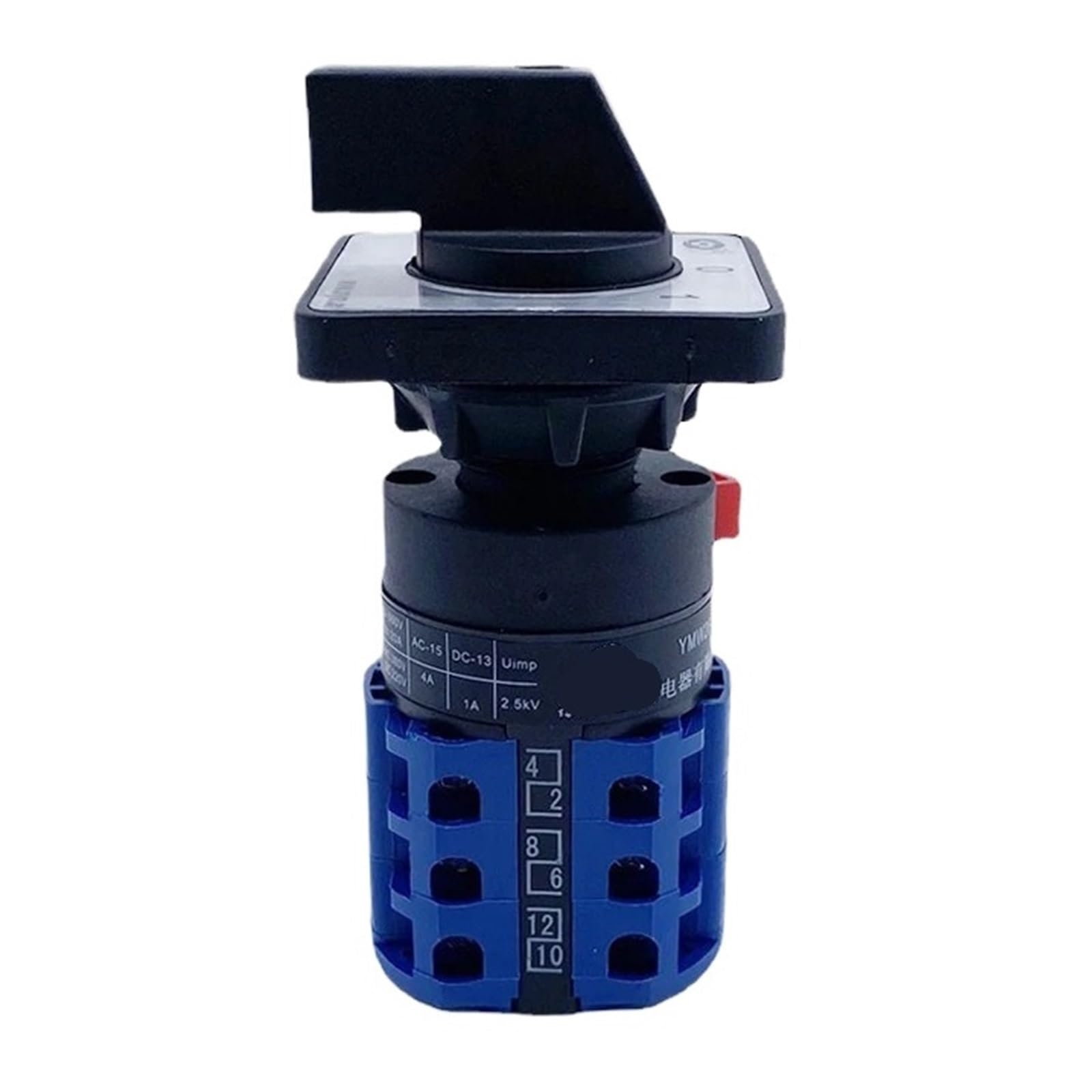 YWZVBSDCS LW26-20S Series 22mm Single Hole Installation Rotary Cam Switch 20A Changeover Selector YMW26(Plate S1,4P)