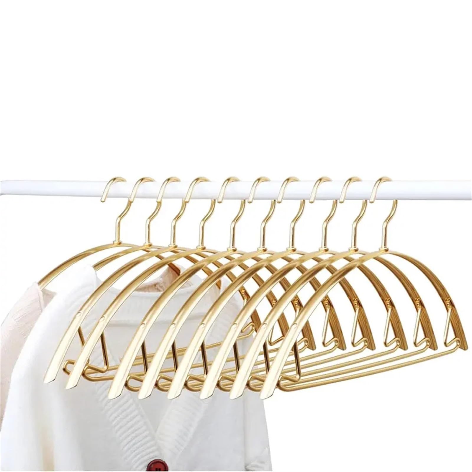 Kleiderbügel Kleiderbügel for Kleidung 10-teiliges Set Anti-Rutsch-Trockenständer Kleiderschrank Platz Lagerung Pferd(Width 1.5CM Color 01)