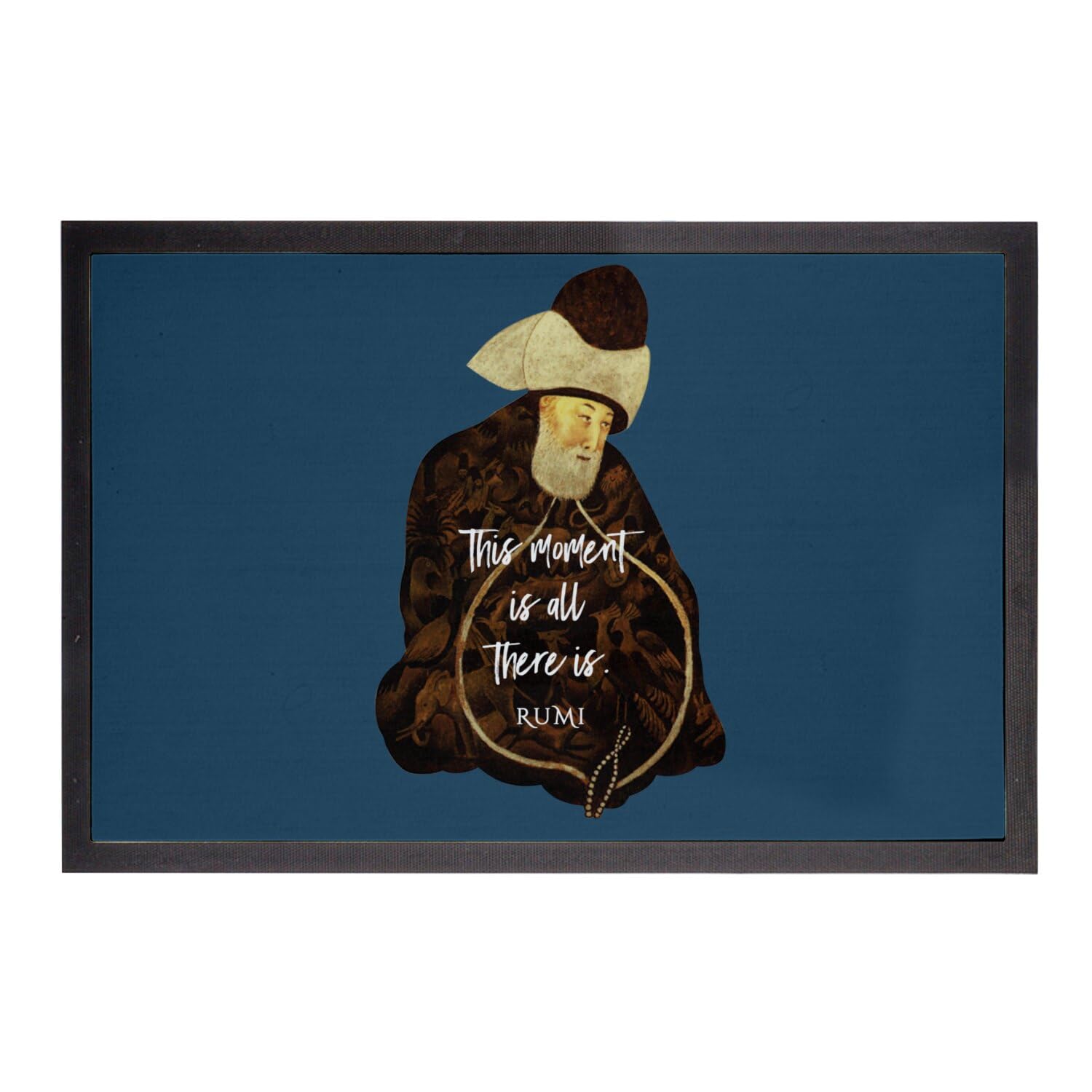 Paillasson bleu Rumi tapis de sol pour intérieur serein