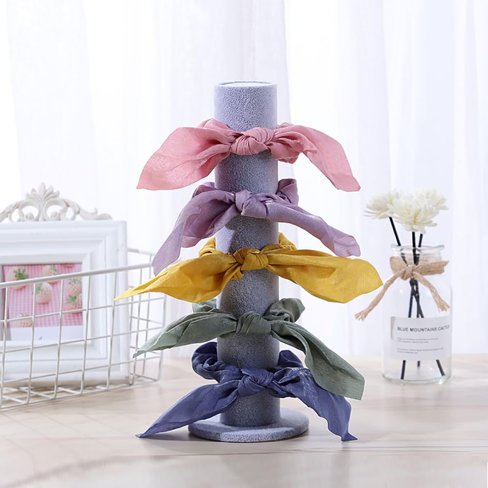 UUYYEO Velvet Bracelet Display Rack Vertical Jewelry Display Stand Hair Band Display Stand Bracelet Tower Holder Girls Headband Holder Organizer