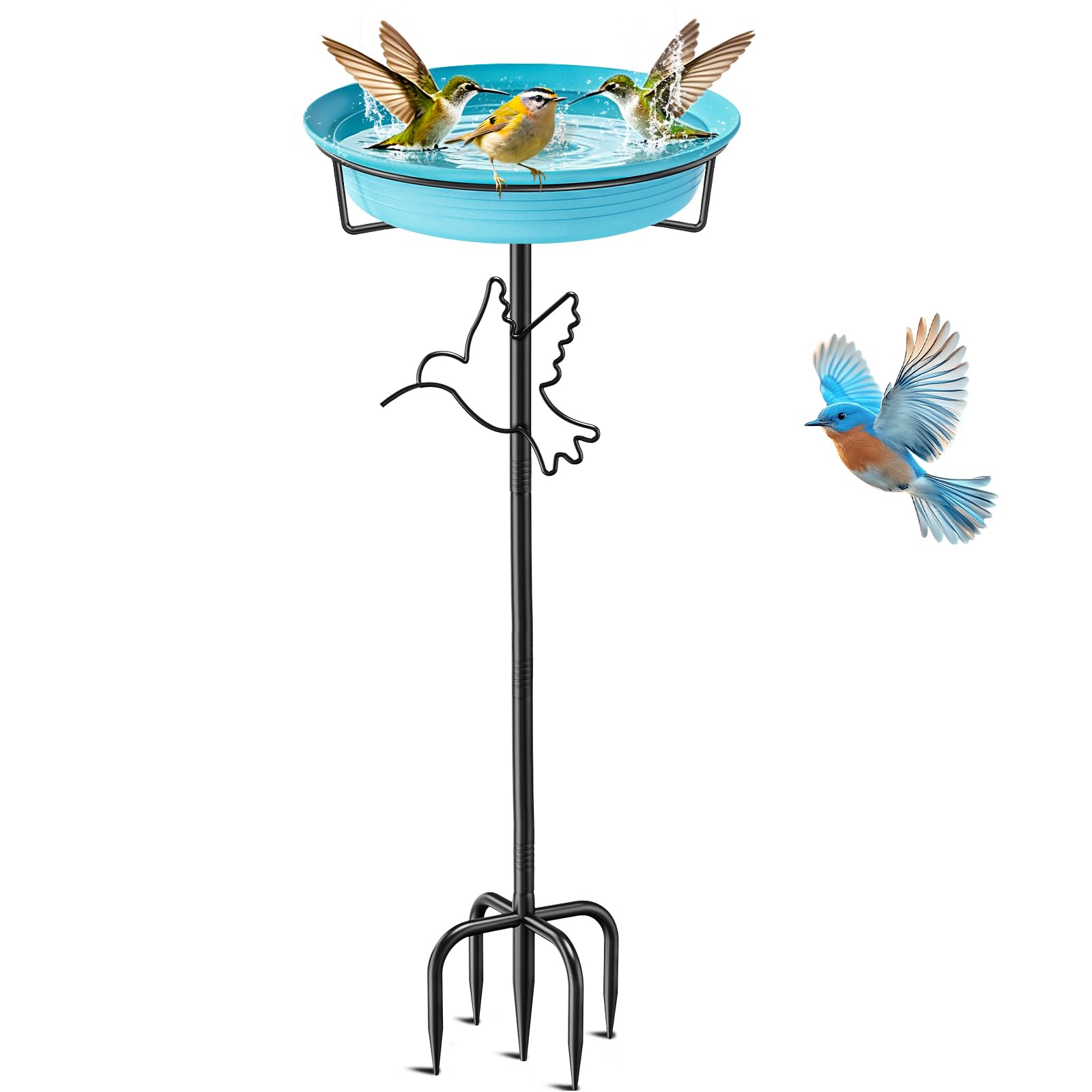 VeyFolzin.st Vogeltränke Vogelbad Futter Schale Wasserstelle Stehend, Vogelbad Garten für Wildvögel Wassertränke für Vögel, Vogeltränke Groß Frostsicher Winterfest