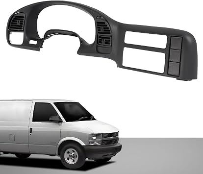 لوحة إطار مجموعة راديو Dash لسيارة Chevy Astro لسيارة GMC Safari 1995 1996 1997 1998 1999 2000 2001 2002 2003 2004 2005 استبدال غطاء لوحة القيادة ABS بملاءمة OEM متينة وسهلة التركيب 15718197