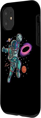 Vista 11 de iPhone 7 Plus/8 Plus astronauta baloncesto Dunk Planet Blackhole Moon Landing estuche de regalo