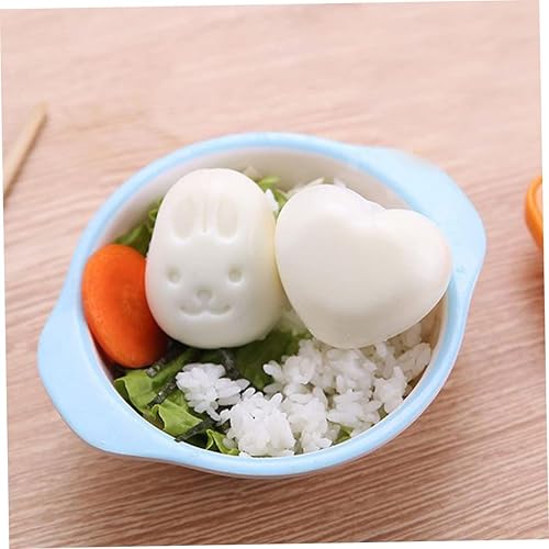 Miniatura 2 de Juego de 6 moldes de dibujos animados lindos huevos hervidos para sushi y arroz, molde de arroz con forma de corazón para huevo, sushi y arroz,