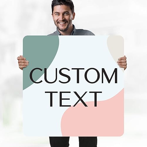 Miniatura 102 de My Sign Center - Letrero personalizado, 11 colores de fuente, 13 estilos de fuente, 4 opciones de agujero, 22 tamaños, 8 x 32 pulgadas, sin óxido,