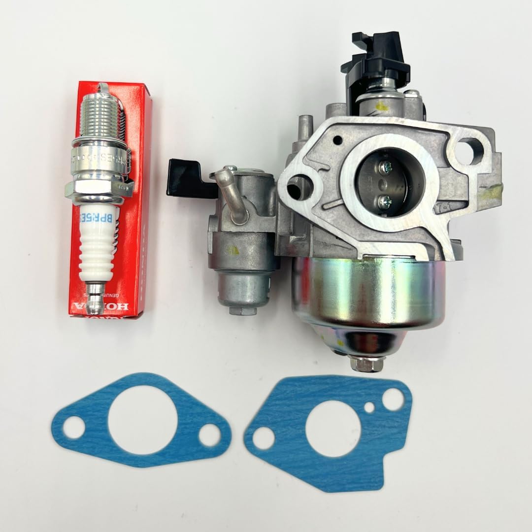 Genuine kit of OEM Carburetor 16100-Z5K-Y01 with OEM 16212-Z5K-000 16221-Z5K-000 Gaskets and Genuine Spark Plug 98079-55846 BPR5ES for GX240 GX270 Engines Water Pump WT30XK4 Pressure Washer CC 4033