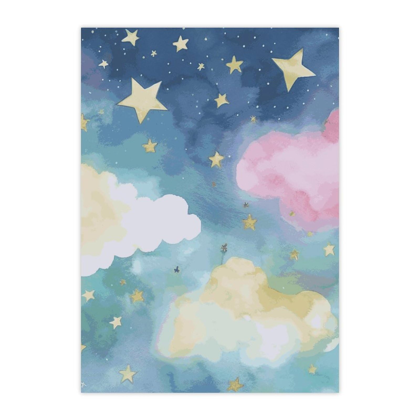 Autocollants étoiles aquarelles pour masquer les rayures de votre ordi
