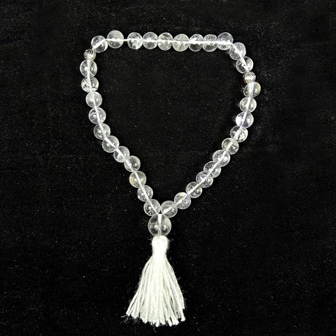 Reiki Crystal Products Natural Crystal Stone Clear Quartz Tasbeeh for Muslim Prayer 33 Beads-picture-19