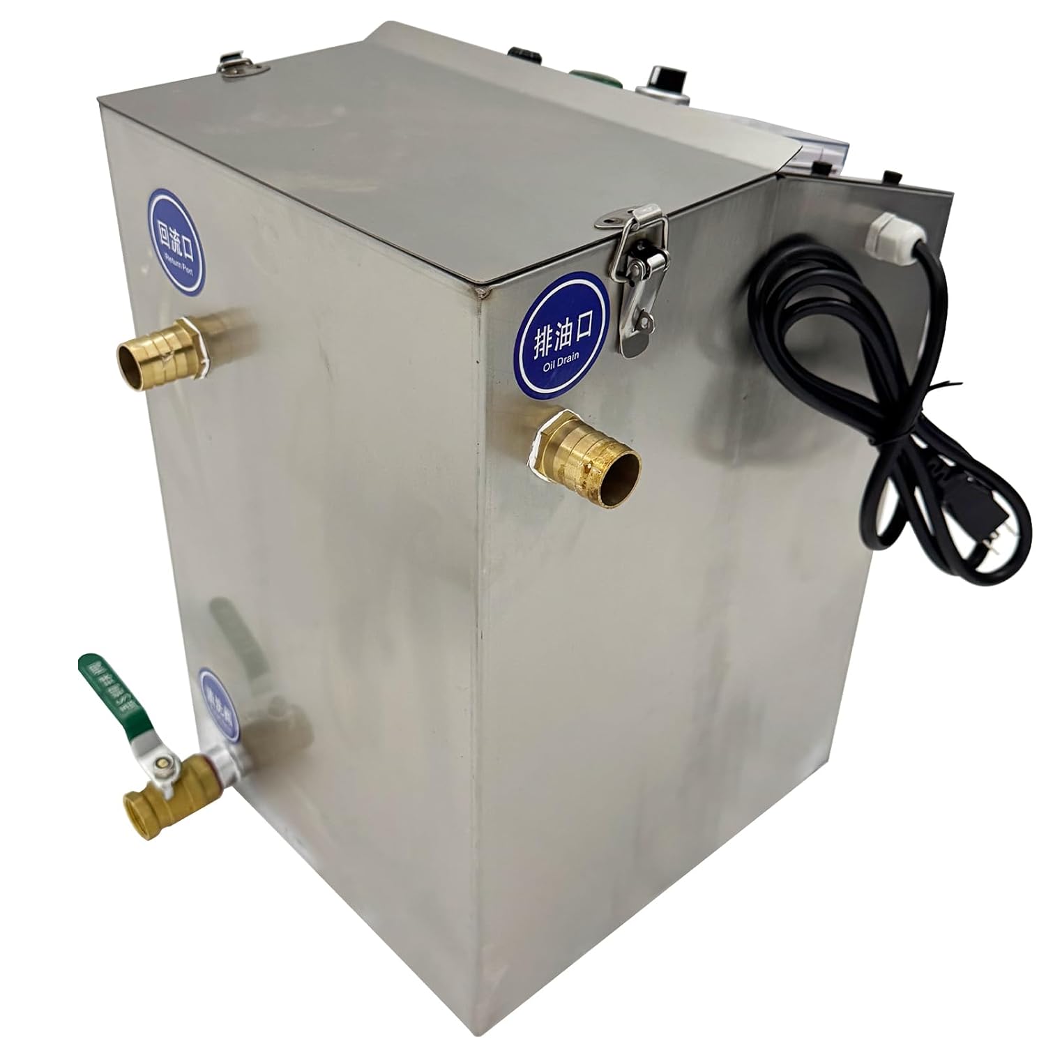 110V Oil Water Separator for CNC Machine Coolant, 13.2gal/H Tramp Oil Skimmer, Cutting Fluid Separator with 2.6gal Water Tank