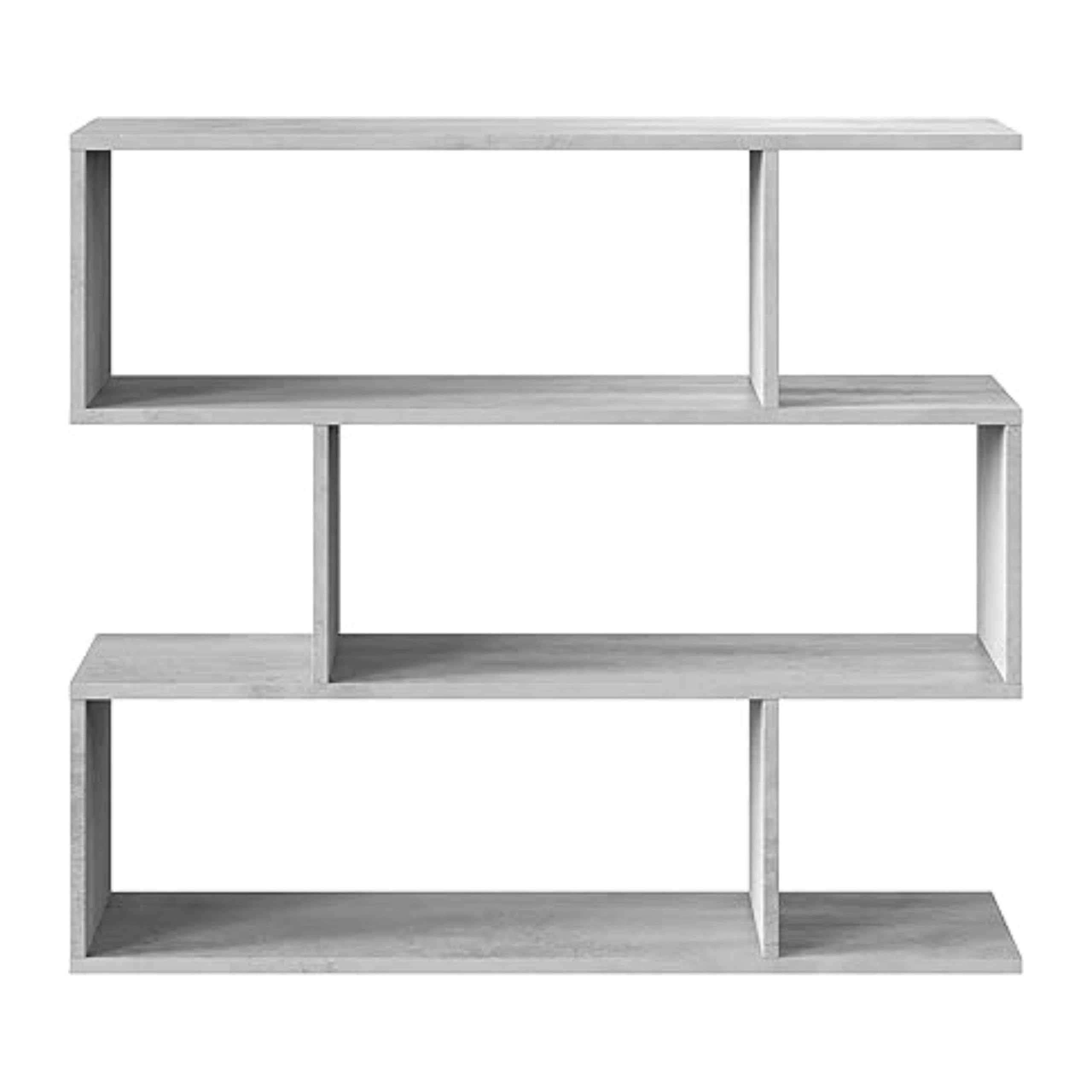 Habitdesign Estantería Baja Plutón Color Cemento salón despacho Estilo Moderno 97x110x24 cm