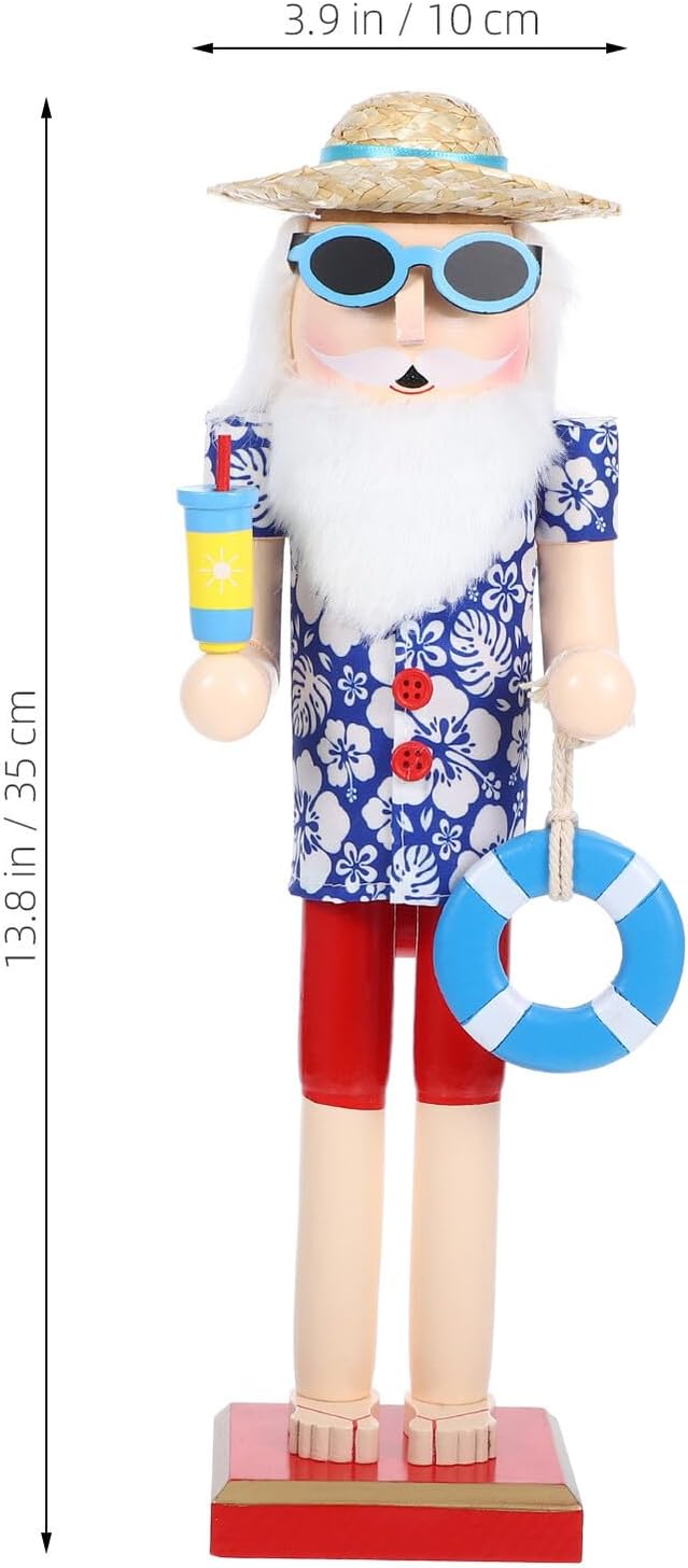 Abaodam Traditional Wooden Nutcracker Figurine Christmas Nutcracker Xmas Ornament Puppet Holiday Home Décor for Shelves and Tables