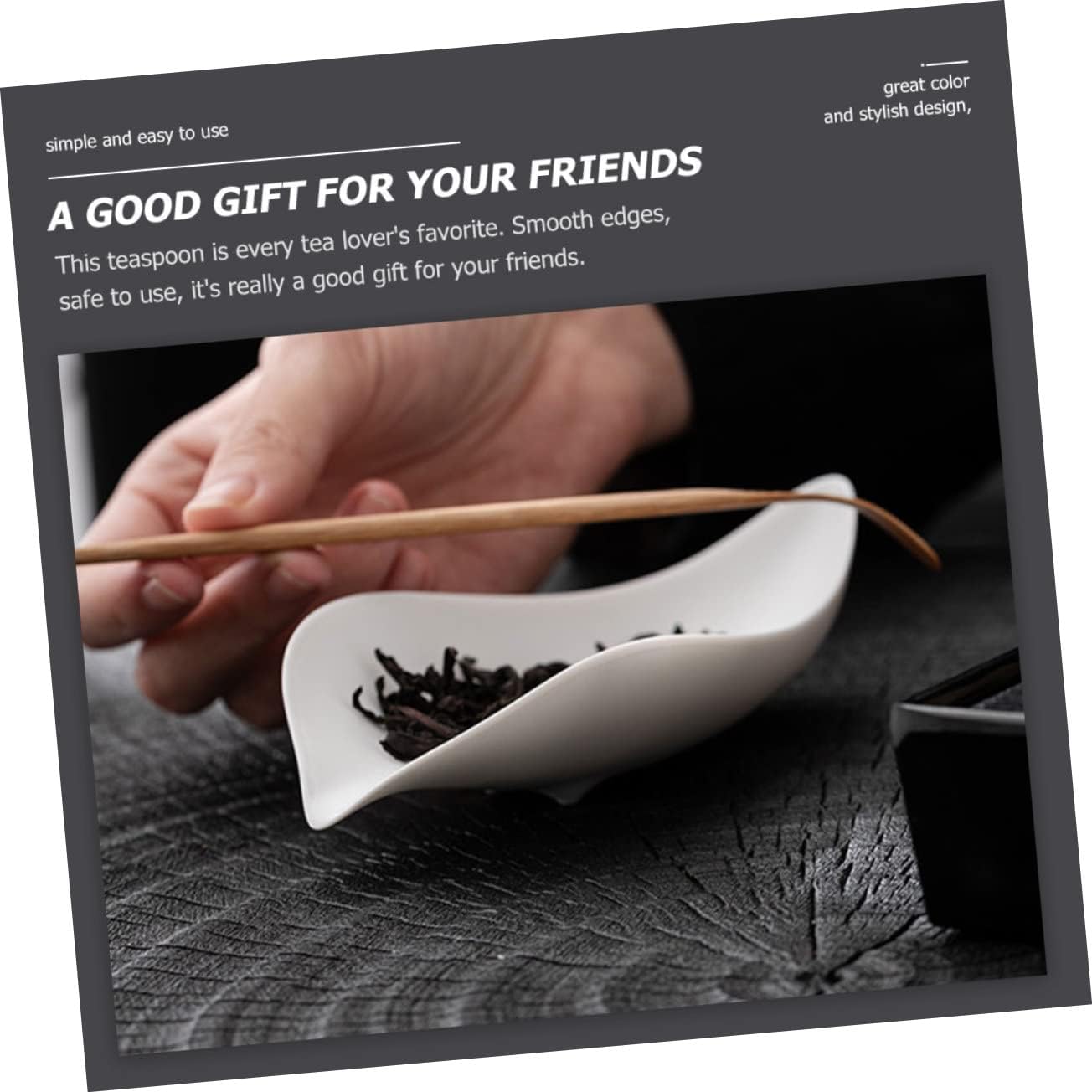 BESTYASH Ceramic Tea Scoop Leaf Tea Spoon for Household Use and Brewing