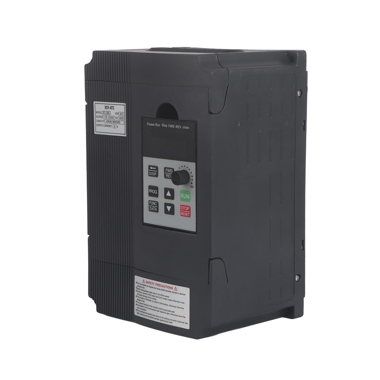 VFD Frequenzumrichter, 220V Einphasen-Geschwindigkeitsregler mit Variabler Frequenz, 1,5 kW Wechselstrommotor-Steuerung für Strom und Temperaturschutz