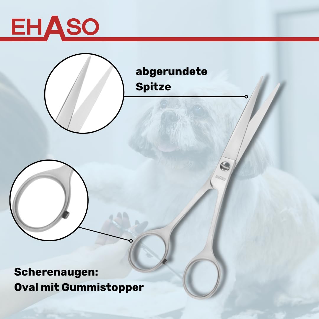 EHASO Premium Pfotenschere 17 cm gerade für Hunde | Schere, Klein und Präzise | Pfotenschere in Spitzenqua