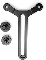 Vista 8 de Soporte Y con ruedas dobles, sistema de soporte de lente de marco con tornillo deslizante de 1/4 pulgadas, para Ronin S SC y placa estabilizadora