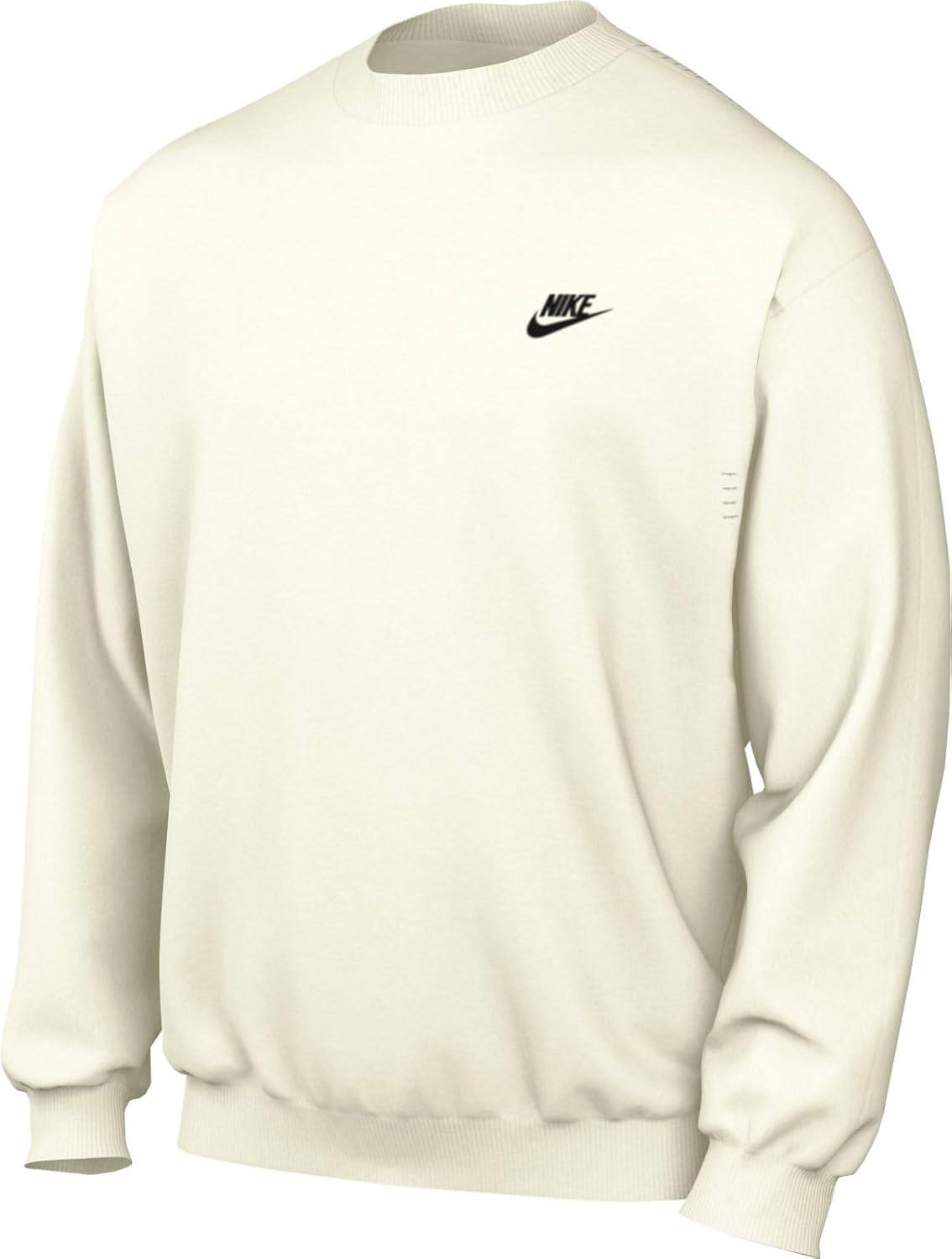 Nike Club Men's Crew-Neck Sweater (Sail/Black, FQ2912-133) Size Small