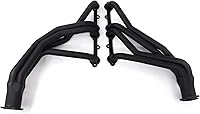 PG POWERGO Long Tube Exhaust Headers 1-1/2" x 3" Mild Steel Black for 1966-87 Chevy C10 C20 K10 V8 283 305 350