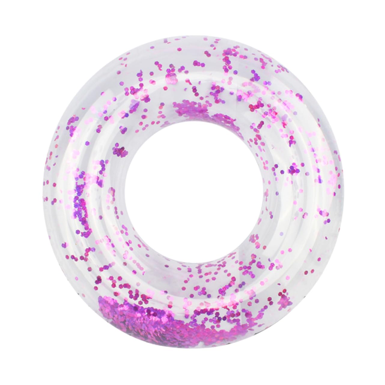 Toddmomy Adorable Boys and Girls Inflatable Swim Ring PVC Round Sequins Ring Swimming Toy for Pool Beach Lake (85cm Diameter)