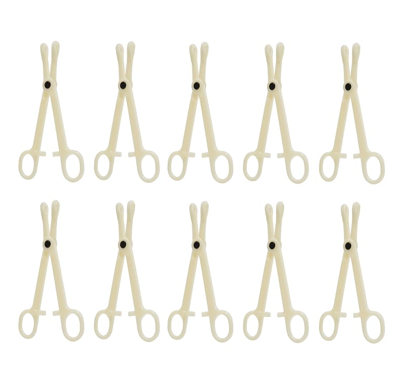 Xiboya textile Kit com 10 pinças descartáveis com abertura para piercing de umbigo