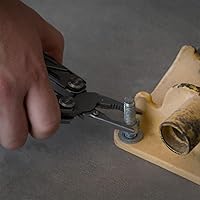 Vista 4 de GRITR Multiherramienta EDC de acero inoxidable 13 en 1 con funda de nailon, herramienta para exteriores con alicates de punta de aguja, cuchillo