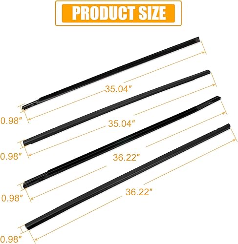 Miniatura 5 de Wztepeng 4 sellos de ventana compatibles con Honda Civic de 4 puertas sedán 2016-2021 para ventana, burlete de puerta, exterior, cinturón de sellado