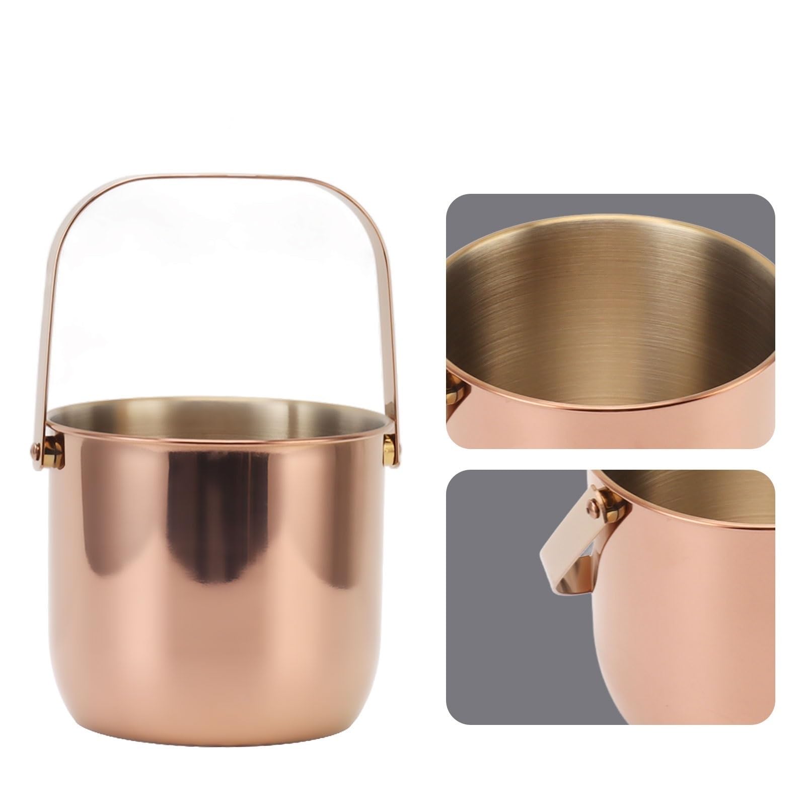 Cubo de hielo de acero inoxidable, doble aislamiento, gran capacidad para vino, champán, cerveza, uso comercial, cubo de hielo para bar KTV