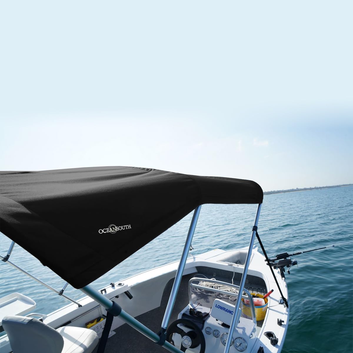 Oceansouth 3 Bow Bimini Top Bootsabdeckung mit integrierter Schutzhülle