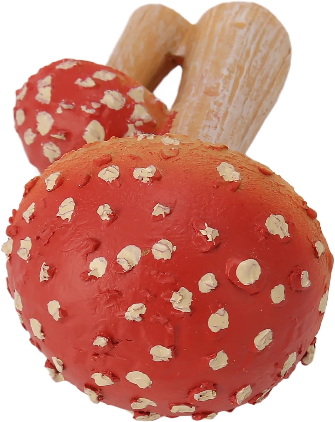 Mushroom Decoration - 3.9 Inches Tall, 2 Adorable Heads, Vibrant Colors, Windproof and Durable Resin Mushroom Statue for Garden Decor