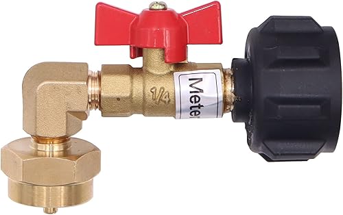 Miniatura 3 de METER STAR Adaptador de codo de repuesto de propano QCC1 más seguro con válvula de control de encendido y apagado de 14 de pulgada, repuesto de gas