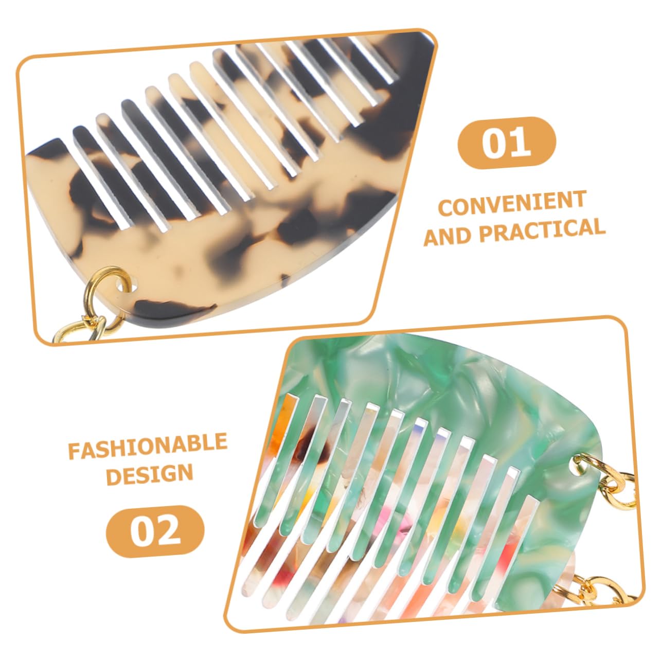 Didiseaon 20 Piezas Mini Peine Peines De Anchos Llavero De Viaje Mojado Para Desenredar El Cabello Pequeño Estampado De Leopardo Hoja De Acetato Viajar