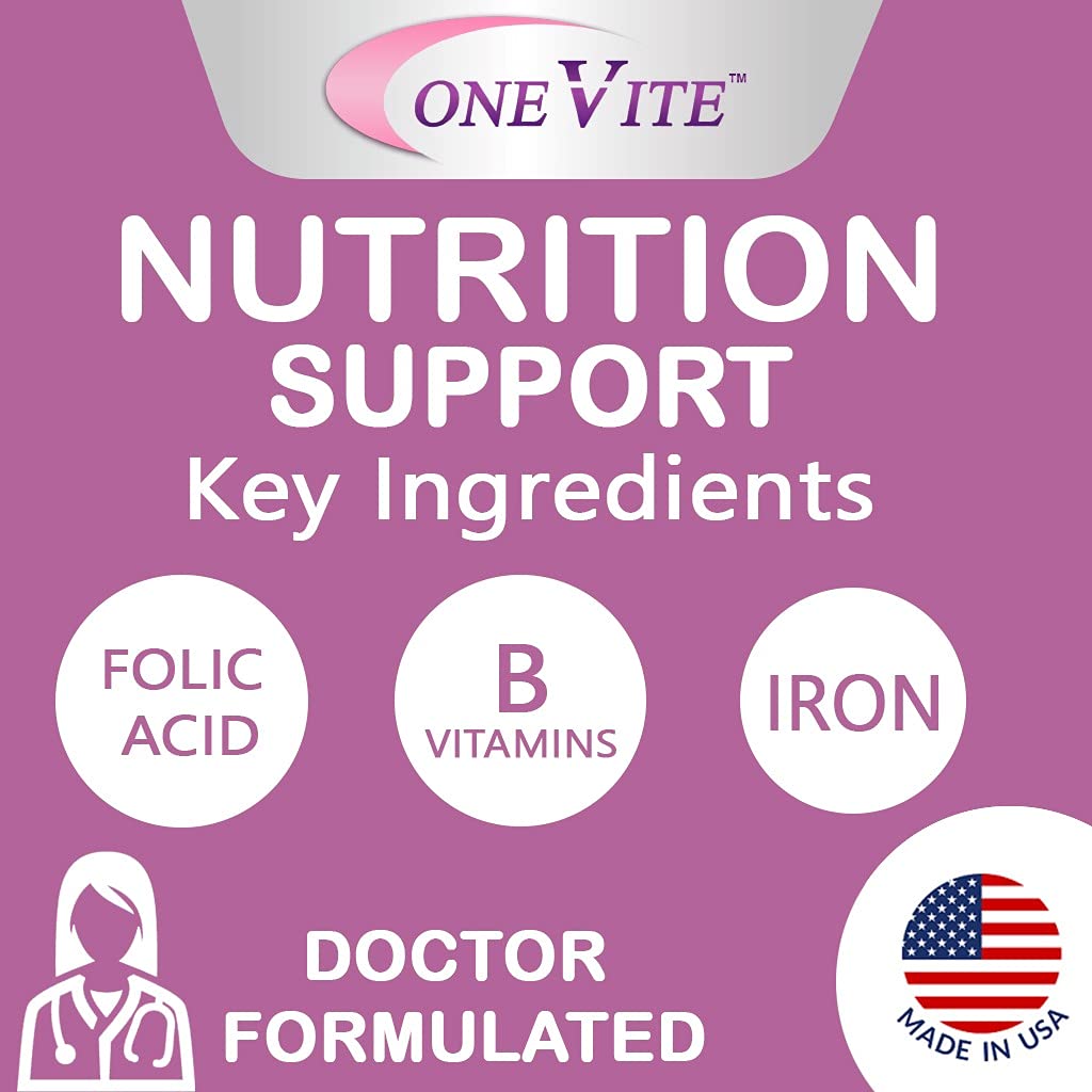 akron pharma Prenatal Multivitamin for Women OneVite 90 Count with Iron