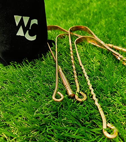 Wonder Care – Ayurveda rame pulisci lingua confezione coppia pulisci lingua a forma di zigzag raschietto lingua puro rame (confezione da 4 pezzi)